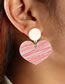 Fashion Color Plate Heart Earrings