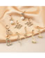 Fashion Gold Color Alloy Rosette Earrings