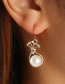 Fashion Ove Alloy Diamond Heart Letter Earrings
