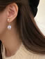 Fashion Gold Color Copper Zirconium Pearl Stud Earrings