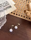 Fashion Gold Color Copper Zirconium Pearl Stud Earrings