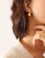 Fashion Pair Of Gold Color Earrings Titanium Gold U-shaped Earrings