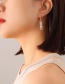 Fashion Pair Of Steel Earrings Stainless Steel Gold Plated Geometric Long Plate Earrings