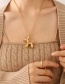 Fashion Gold Color Titanium Steel Gold Plated Twist Chain Balloon Dog Necklace