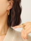 Fashion Pair Of Gold Color Earrings Titanium Gold Plated Twist C Earrings