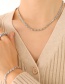 Fashion Gold Color Necklace-40cm Titanium Gold Plated Ball Geometry Necklace