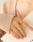 Fashion Steel Ring Titanium Gold Plated Question Mark Open Ring