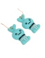 Fashion Mixed Color Alloy Paint Inlaid Pearl Cartoon Bunny Earrings