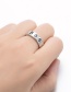 Fashion 111 Stainless Steel Number Open Ring