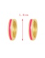 Fashion White Copper Drip Oil Vertical Bar Ear Hoop (1.6cm)