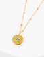 Fashion Gold Titanium Flower Brand Ot Buckle Necklace