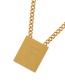 Fashion O Titanium Steel Square 26 Letter Chunky Chain Necklace