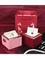 Fashion Pink Pendant Box Square Rotating Flower Box (christmas Special) Square Rotary Flower Box Ring Box