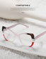 Fashion Clear White/anti-blue Light Tr90 Spring Feet Flat Ferrule Color Glasses Frame