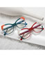 Fashion Red/anti-blue Light Tr90 Spring Feet Flat Ferrule Color Glasses Frame