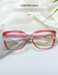 Fashion Red/anti-blue Light Cp Ferrule Flat Glasses Frame