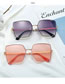 Fashion Beige/blue Gradient Gray Pc Large Frame Sunglasses