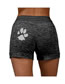 Fashion Dark Grey Cat's Paw Printed Quick-drying Lace-up Stretch Shorts
