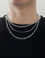 Fashion Silver Color Alloy Geometric Chain Multilayer Necklace
