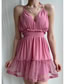 Fashion Pink Lace-paneled Slip Dress