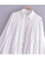 Fashion White Buttoned Lapel Shirt