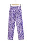 Fashion Purple Printed Straight-leg Jeans