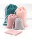 Fashion Lotus Pink 7x9cm (please Take Multiples Of 50) Flannel Drawstring Drawstring Jewelry Bag (price Of 50)