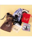 Fashion Light Coffee Color 9*12cm Flannel Drawstring Bag (price Of 50)
