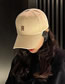 Fashion Rose Red Cotton Letter Embroidered Baseball Cap