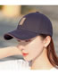 Fashion Dark Grey Cotton Label Baseball Cap