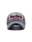 Fashion Grey Cotton Letter Embroidered Baseball Cap