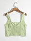 Fashion Green Printed Crinkled Vest