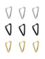 Fashion Black Stainless Steel Triangle Earrings