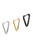 Fashion Black Stainless Steel Triangle Earrings