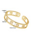 Fashion Gold Color Bronze Zirconium Openwork Smiley Bracelet