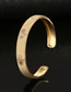 Fashion Gold Color Brass-inlaid Zirconium Palm Open Bracelet