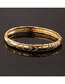 Fashion Gold Color Bronze Zirconium Geometric Bracelet