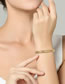Fashion Gold Color Bronze Zirconium Geometric Bracelet