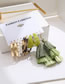 Fashion Green Alloy C-shaped Pearl Tassel Earring Set