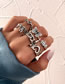 Fashion 3# Alloy Heart Butterfly Chain Ring Set