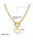 Fashion 54401 Alloy Hollow Heart Ot Buckle Necklace