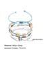 Fashion 11# Resin Geometric Rice Beads Ceramic Shell Bracelet Set