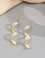 Fashion 3# Alloy Openwork Geometric Tassel Drop Earrings