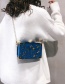 Fashion Blue Gold Velvet Star Messenger Bag