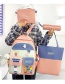 Fashion Pink Nylon Contrast Large Capacity Backpack