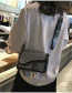 Fashion Black Pu Diamond Crossbody Saddle Bag