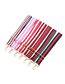 Fashion Red White And Blue Pattern Silver Hook Polyester Print Geometric Diagonal Wide Straps