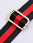 Fashion Red-brown With Red-gold Hook Polyester Print Geometric Diagonal Wide Straps