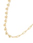 Fashion White Titanium Steel Pearl Stitching Chain Heart Necklace
