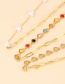 Fashion Gold Titanium Steel Stitching Chain Heart Necklace
